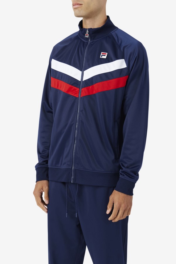 Navy/Red/White Fila Jaya Track Jacket