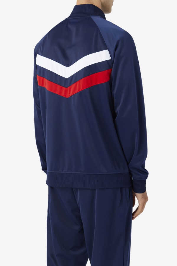 Navy/Red/White Fila Jaya Track Jacket