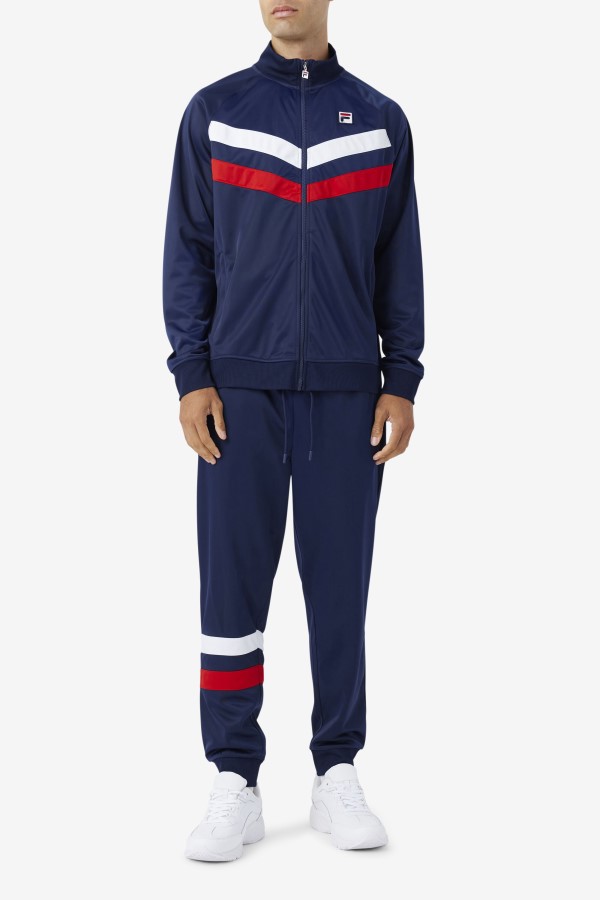 Navy/Red/White Fila Jaya Track Jacket