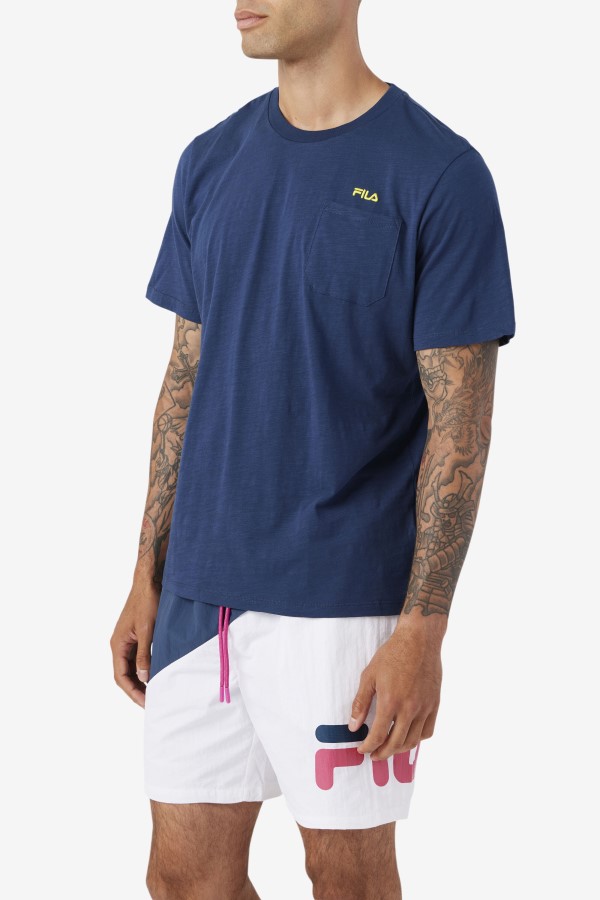 Navy/Yellow Dilki Crew Fila
