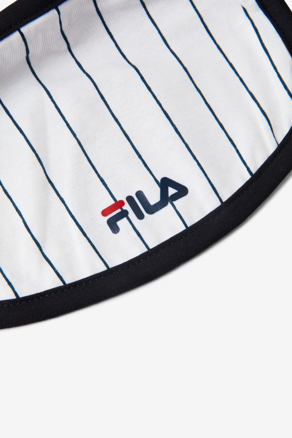 White Pin Stripe Face Mask White Fila