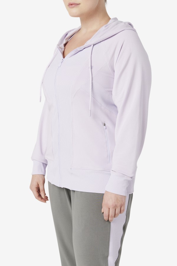 Fila Fi-Lux Texture Full Zip Hoodie Lavender Blue