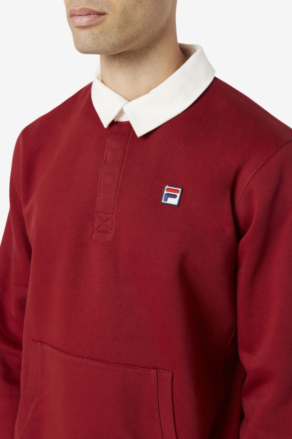 Edison Fleece Rugby Fila Rhubarb/White