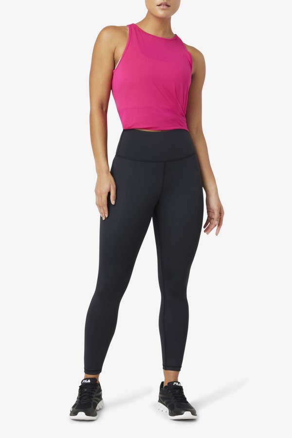 Bright Pink Fi-Lux Open Back Tank Top Fila