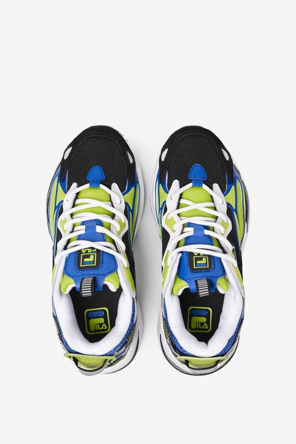 Fila Big Kids\' Ray Tracer Apex White/Black/Lime Punch