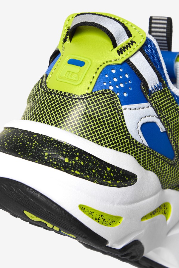 Fila Big Kids\' Ray Tracer Apex White/Black/Lime Punch