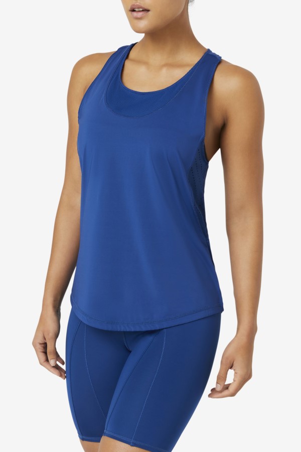 Navypeony Fila Uplift Textured Racerback Tank Top