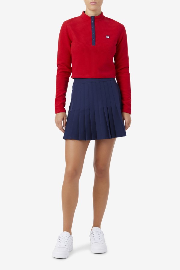 Fila Red Josie Half Zip Top