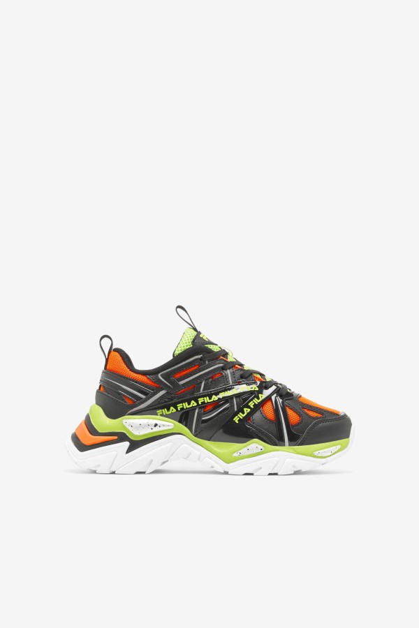 Big Kids' Electrove 2 Fila Black/Red Orange/Lime Punch