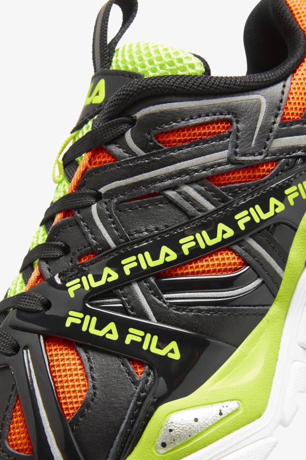 Big Kids\' Electrove 2 Fila Black/Red Orange/Lime Punch