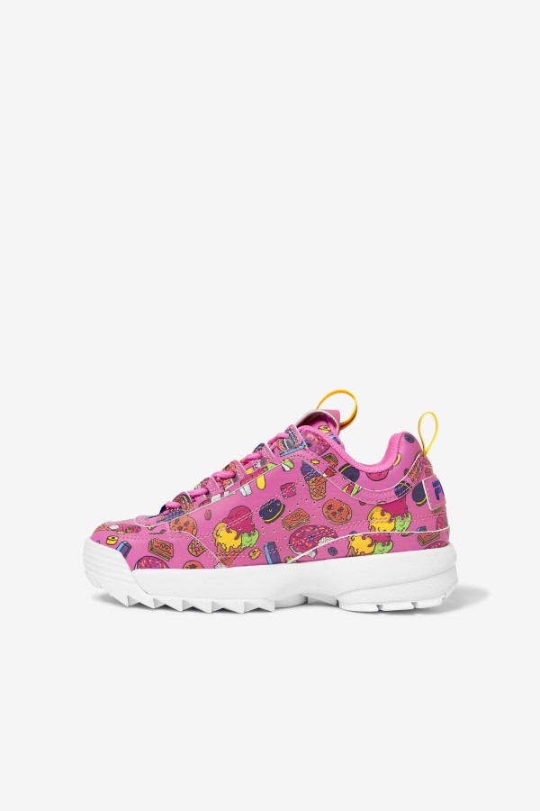 Big Kids\' Disruptor 2 Premium Sugar Plum/Purple/Lemon Fila