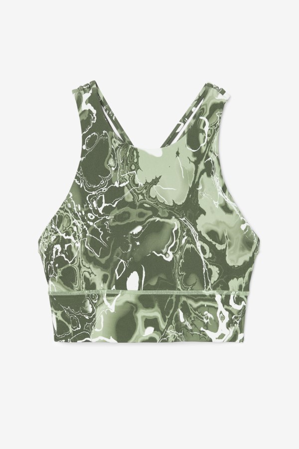 Uplift High Neck Sports Bra Fila Basil Marble