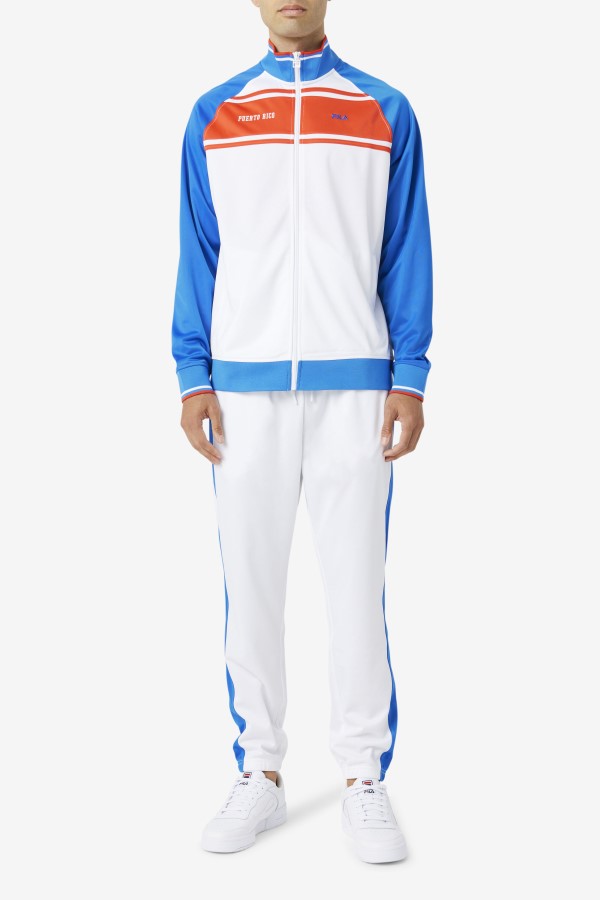 Fila White/Blue/Fiery Red Puerto Rico Track Jacket