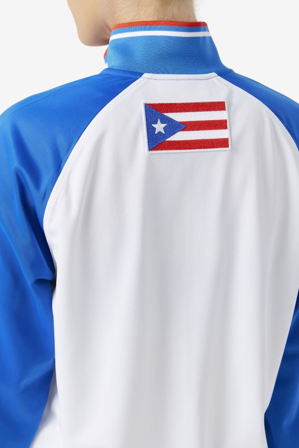 Fila White/Blue/Fiery Red Puerto Rico Track Jacket
