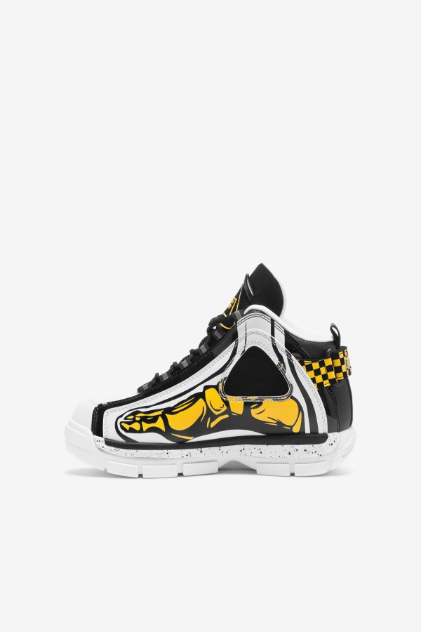 Little Kids\' Grant Hill 2 Racing Fila White/Black/Lemon