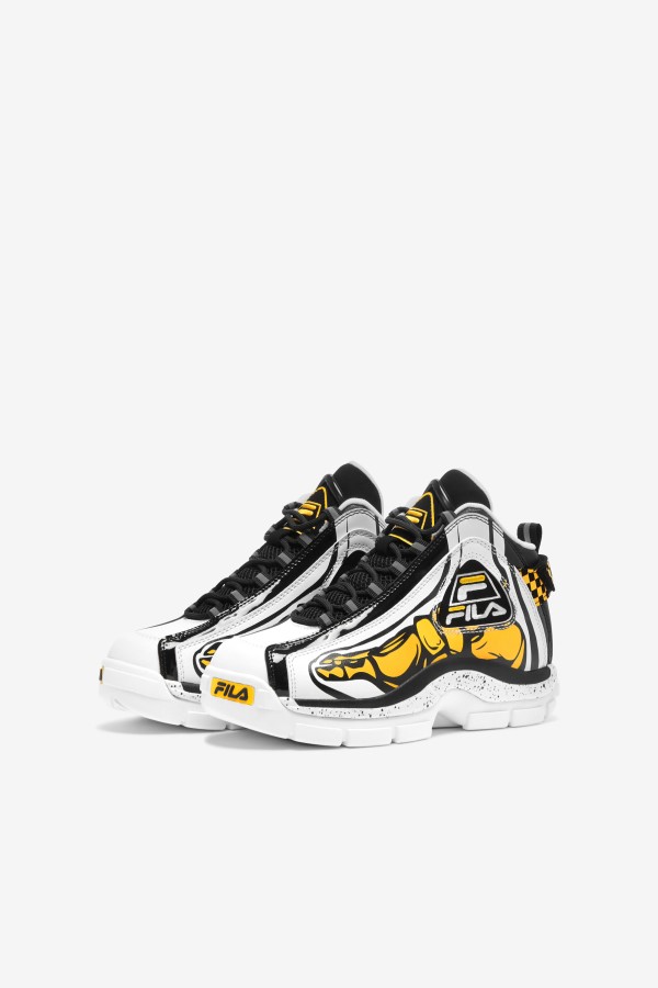Little Kids\' Grant Hill 2 Racing Fila White/Black/Lemon