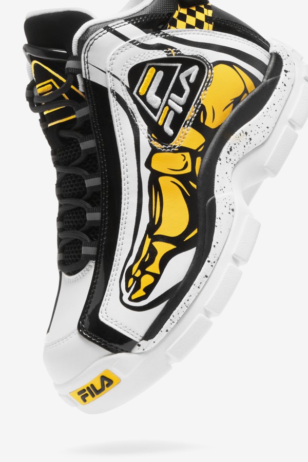 Little Kids\' Grant Hill 2 Racing Fila White/Black/Lemon