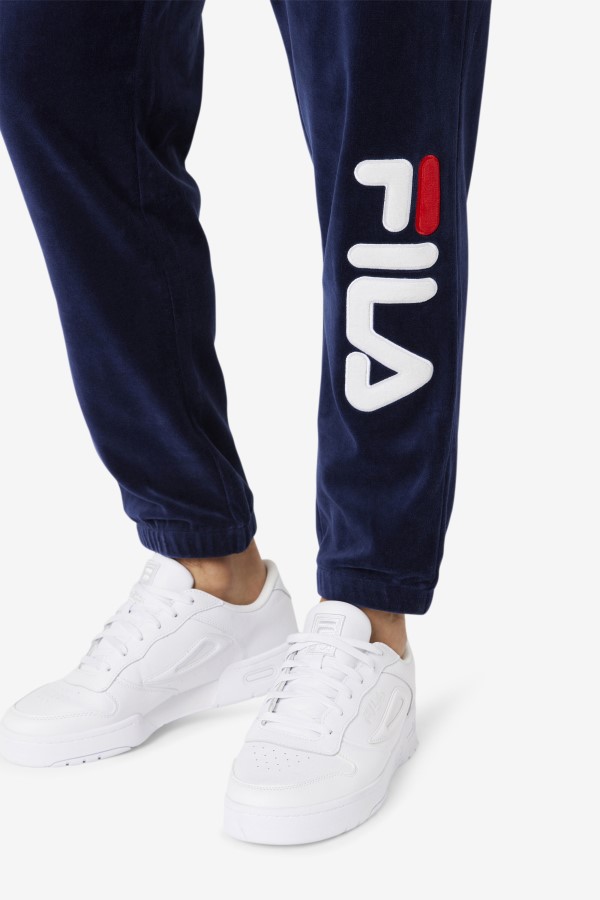 Mansur Velour Pant Navy/White/Red Fila
