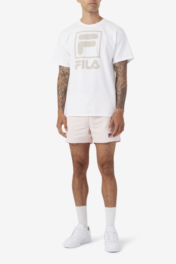 Pink/White Fila Vantage Swim Short