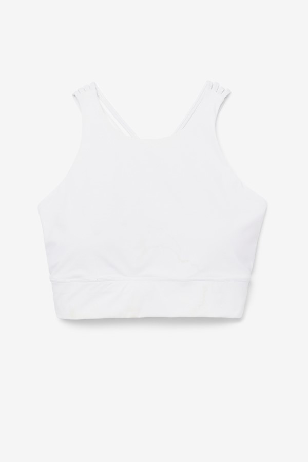 Fila White Uplift High Neck Sports Bra