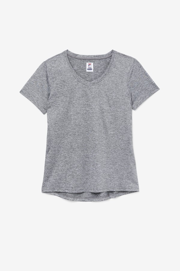 Heather Pickleball Silky V-Neck Fila