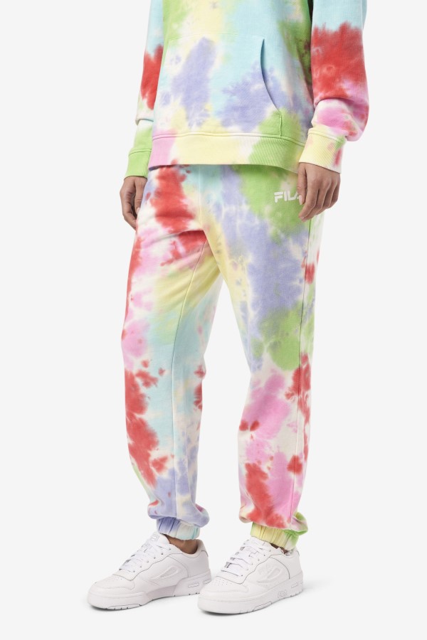 Green/White/Periwinkle/Red Fila Raleigh Tie Dye Jogger