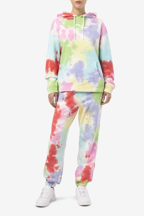 Green/White/Periwinkle/Red Fila Raleigh Tie Dye Jogger