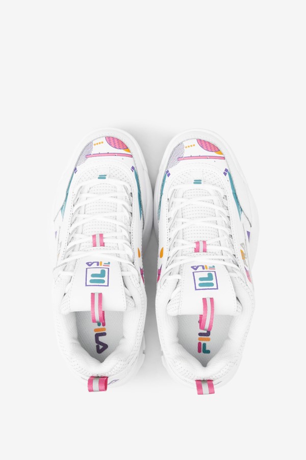 Little Kids\' Disruptor 2 Premium Fila White/Bubblegum/Blue