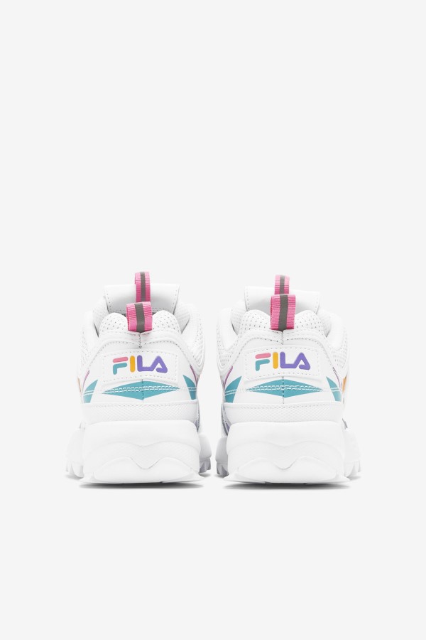 Little Kids\' Disruptor 2 Premium Fila White/Bubblegum/Blue