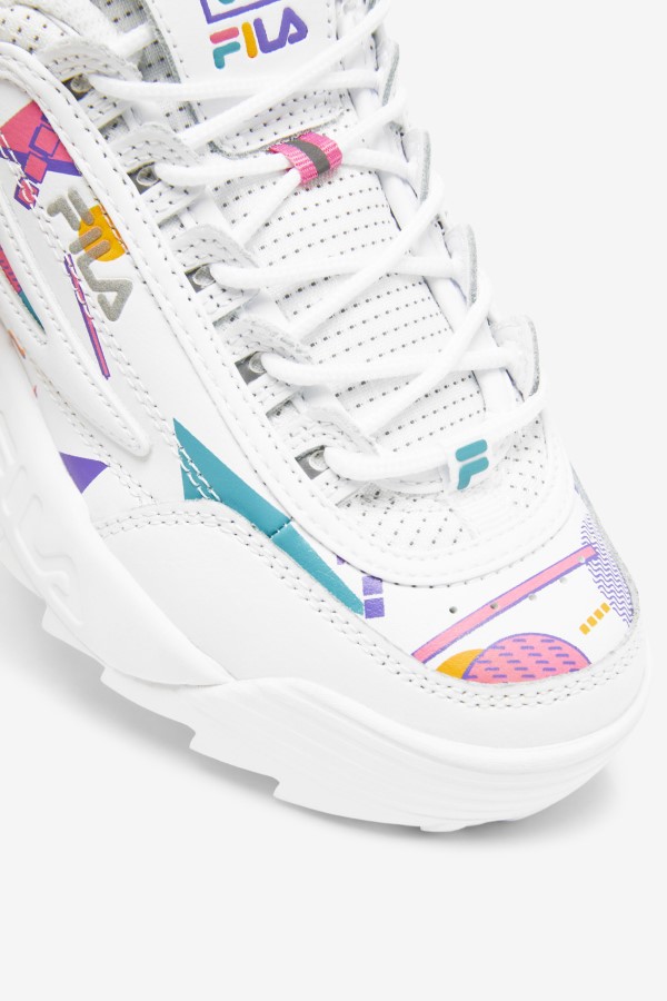 Little Kids\' Disruptor 2 Premium Fila White/Bubblegum/Blue