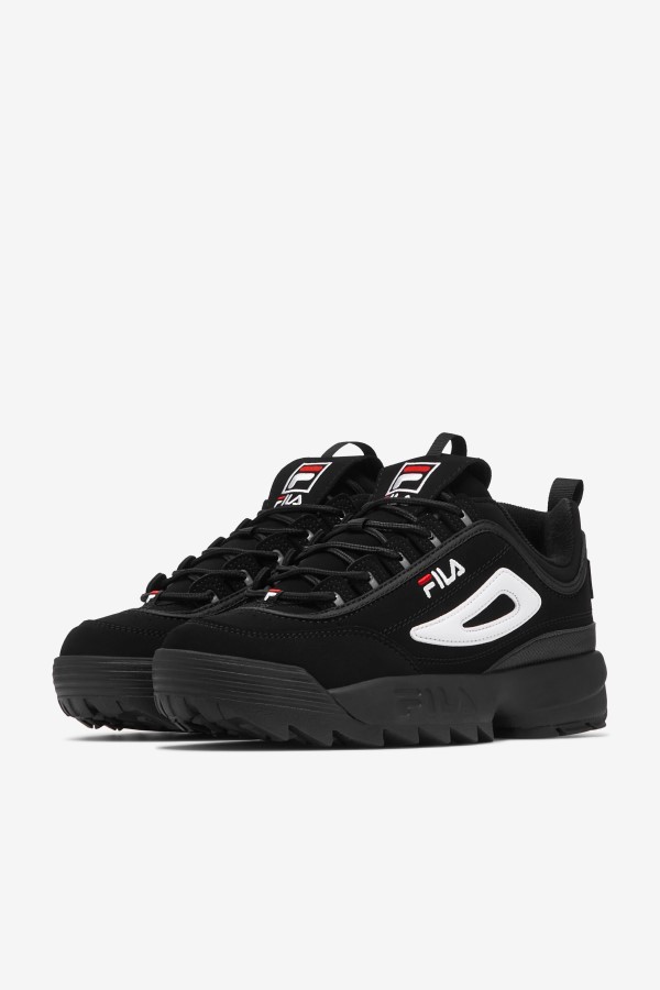Kids\' Disruptor 2 Black/White/Red Fila