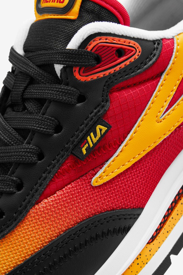 Big Kids\' Renno Black/Red/Gold Fila