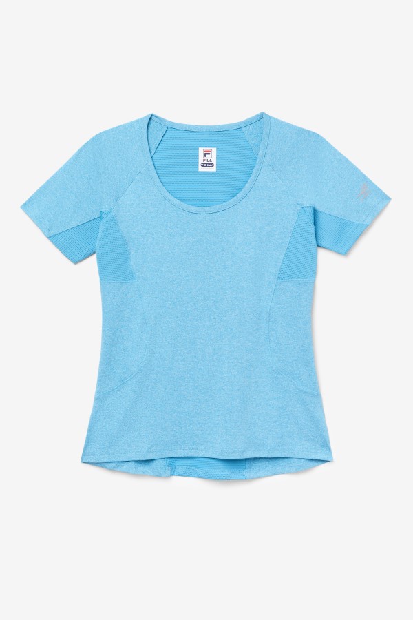 Pickleball Short Sleeve Top Fila Turquoise Heather