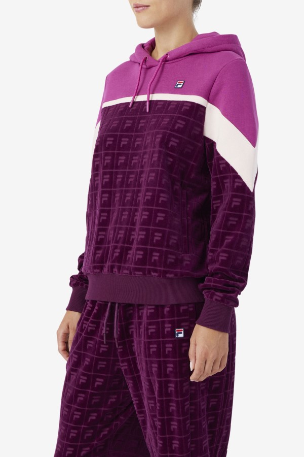 Lorri Velour Hoodie Grape Wine/Rouge/Potpourri Fila