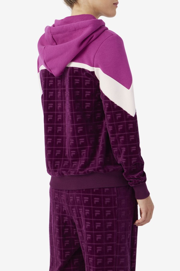 Lorri Velour Hoodie Grape Wine/Rouge/Potpourri Fila