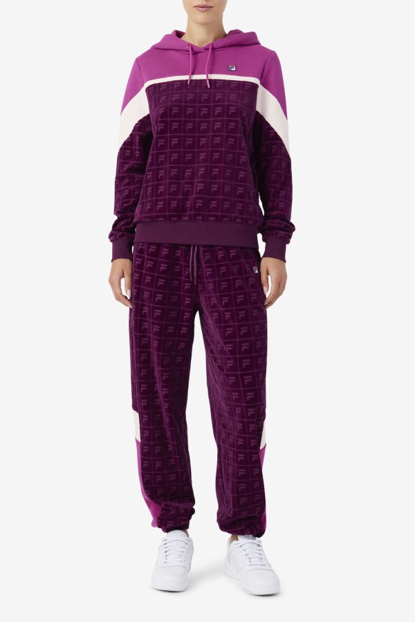 Lorri Velour Hoodie Grape Wine/Rouge/Potpourri Fila