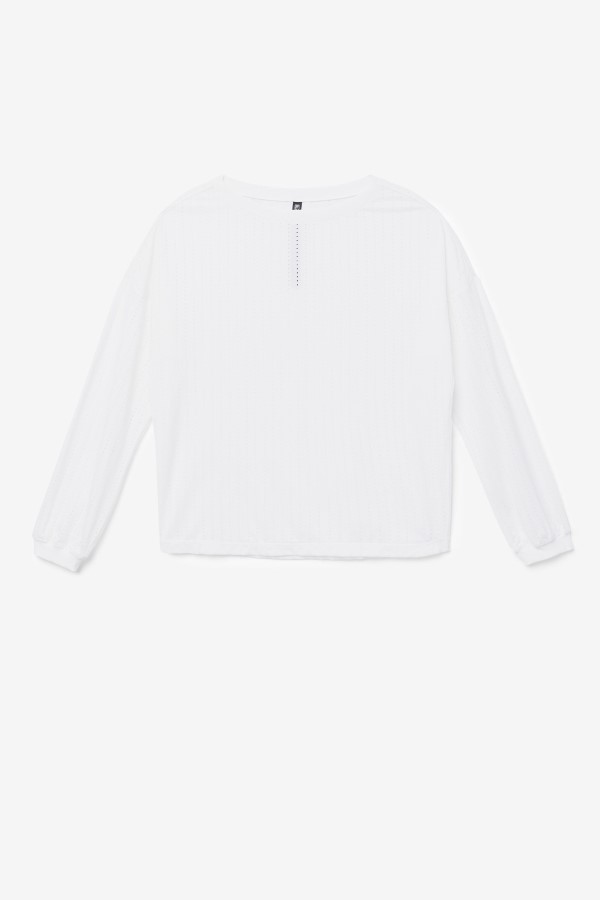 Fi-Lux Mesh Long Sleeve Top White Fila