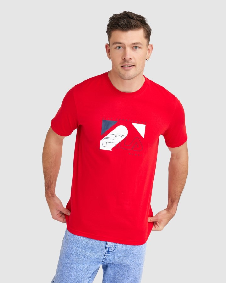 Red Men's Shaw Tee Fila