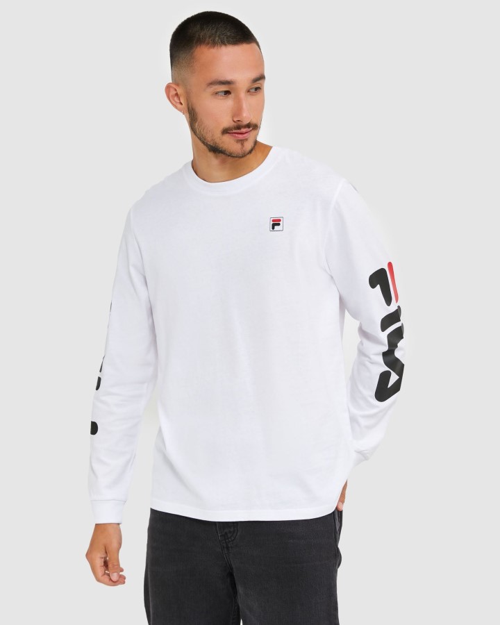 Classic Men's Long Sleeve Tee Fila White