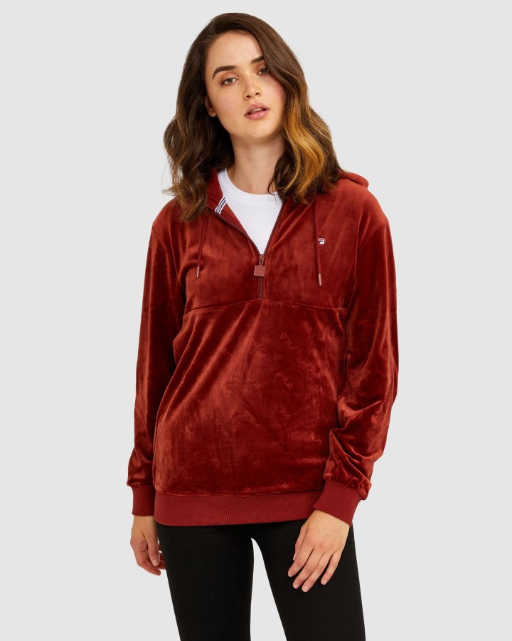 Brick Fila Unisex Dallas Qtr Zip