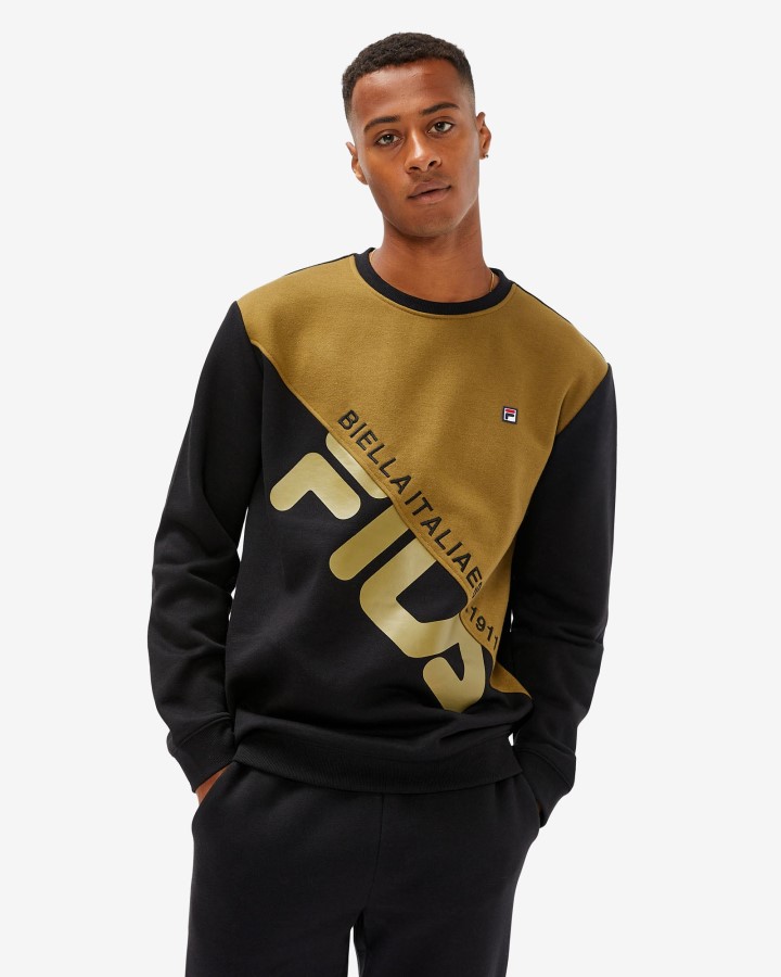 Black Fila Unisex Monaco Crew