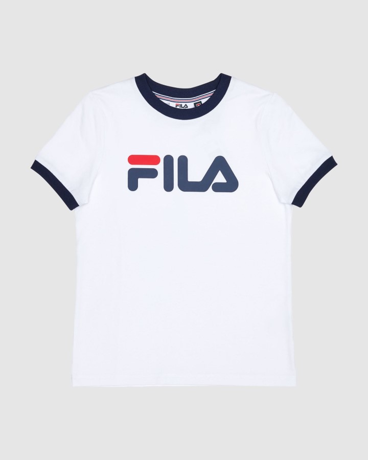 White Classic Girl's Ringer Tee Fila