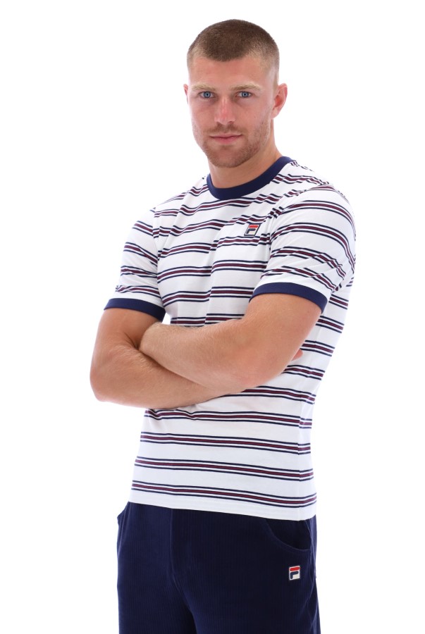 Fila Santiago Ringer Tee With Heritage Stripe