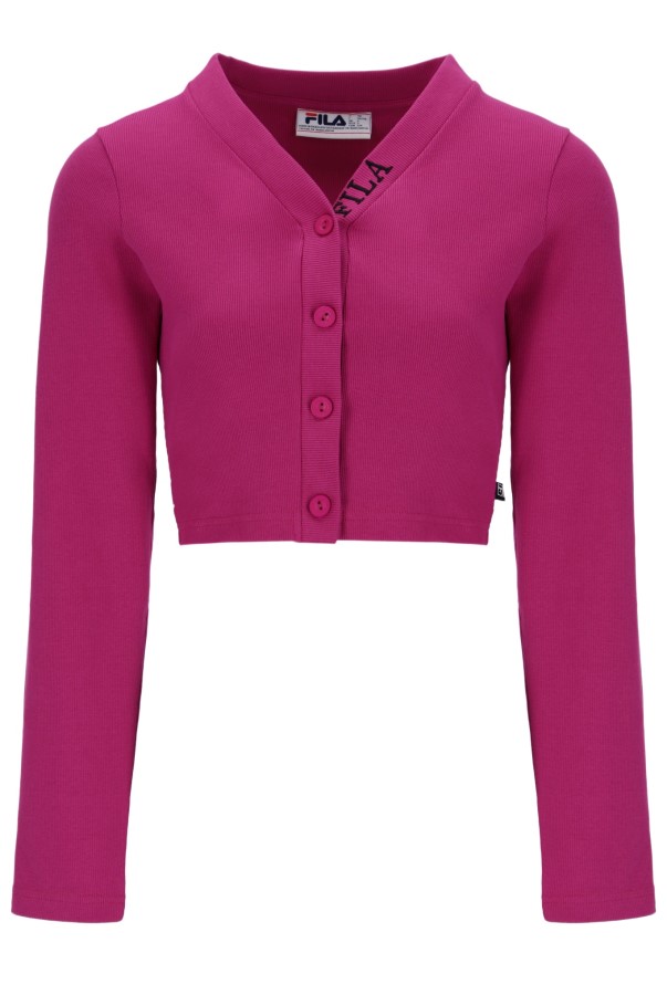 Fila Zara Womens Thick Rib Crop Cardigan